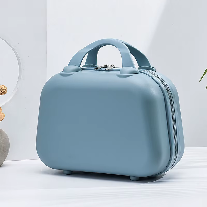 Valise portable légère de grande capacité de 14 pouces, sac de rangement pour cosmétiques avec ferme
