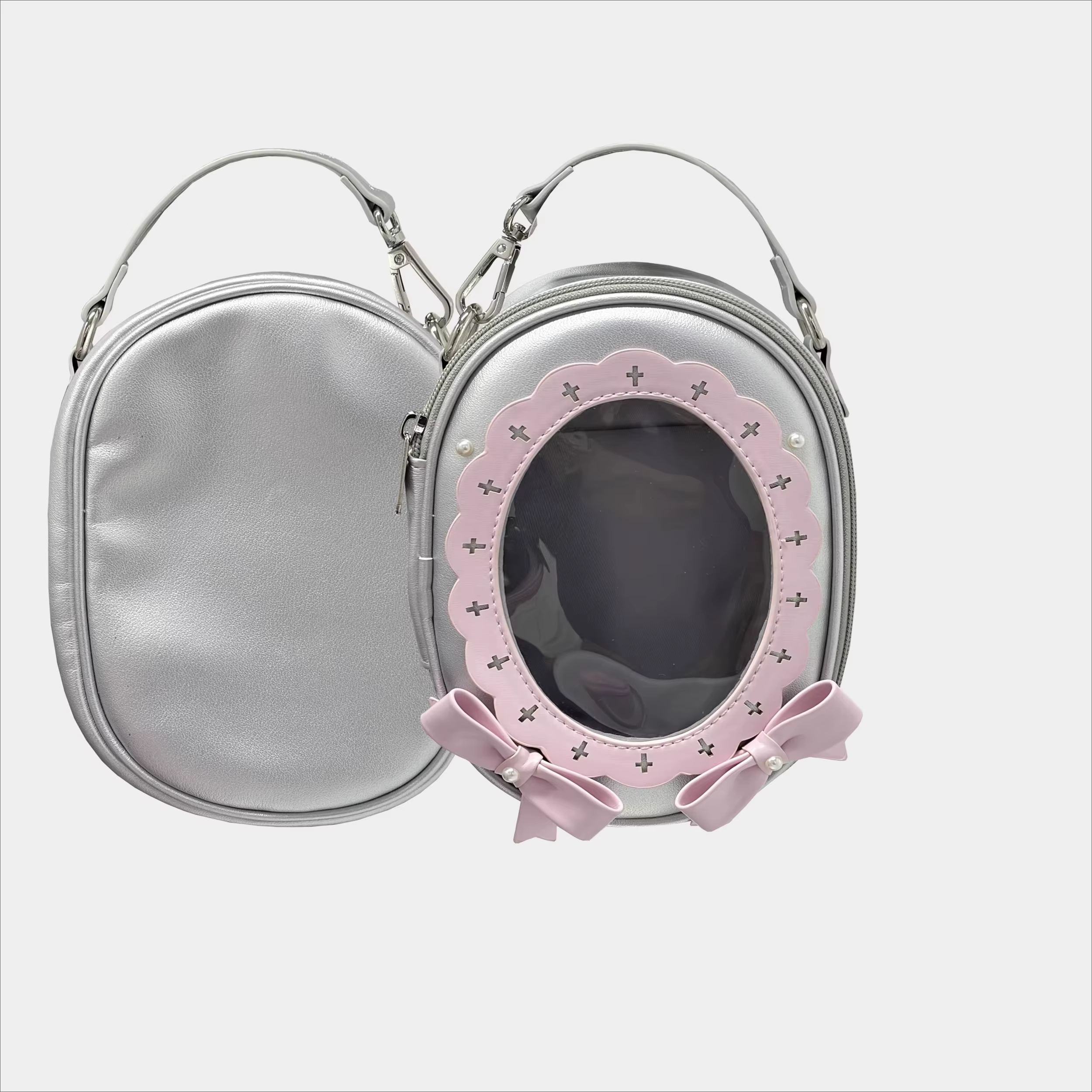 Sac Ita transparent avec nœud décoratif, sacs à bandoulière mignons pour femmes et adolescentes, sac