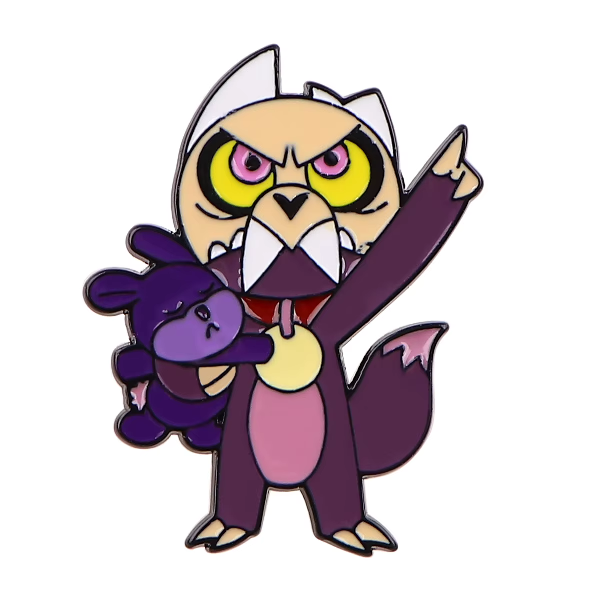 Broche magique en émail hibou en colère, broche de dessin animé pour vêtements, sac à dos, Badges à