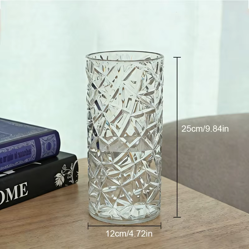 Vase en acrylique de type cristal - Vase élégant pour la décoration de la maison, pour les arrangeme