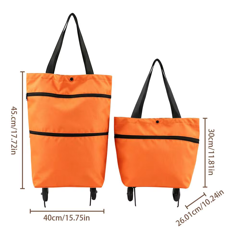 Sac de courses à roulettes robuste et compact, chariot de transport portable pour le marché, les voy