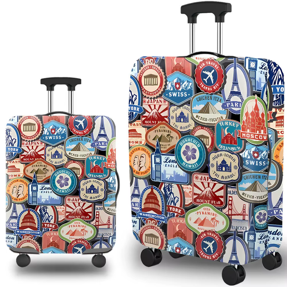 Housse de protection pour valise de voyage, élastique, lavable, avec fermeture éclair dissimulée, po