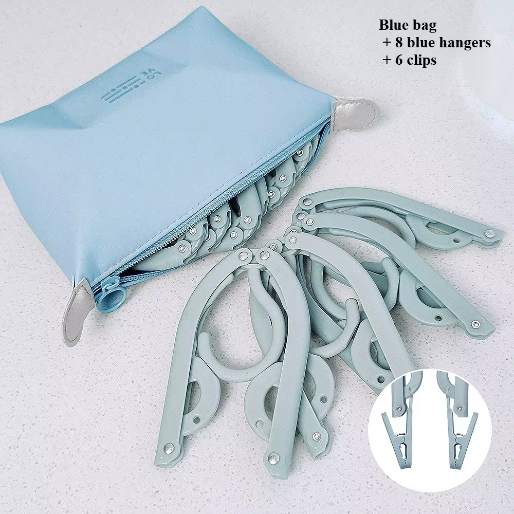 Cintre de voyage pliable dans un sac de rangement : un indispensable portable pour les hôtels, les v