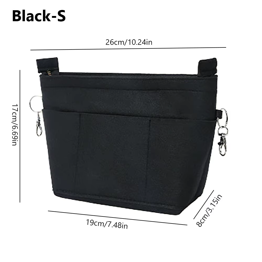Sac à main en feutre, doublure d'insertion, multi-poches, grande capacité, Support de sac Portable, 