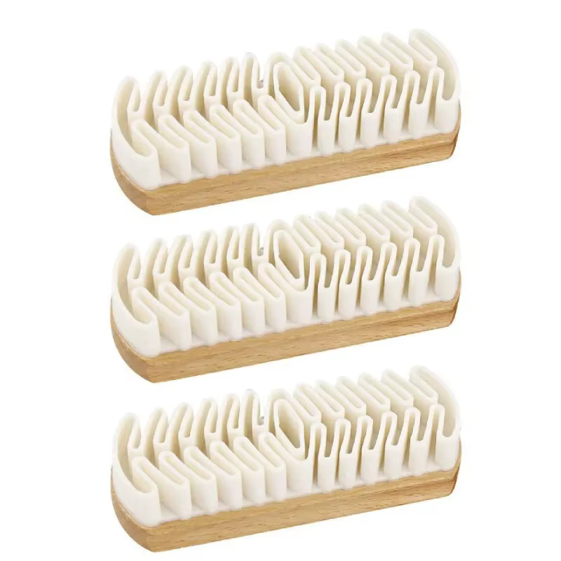 Lot de 3 brosses à chaussures en daim et nubuck – Outils de nettoyage pour chaussures/bottes/sacs en
