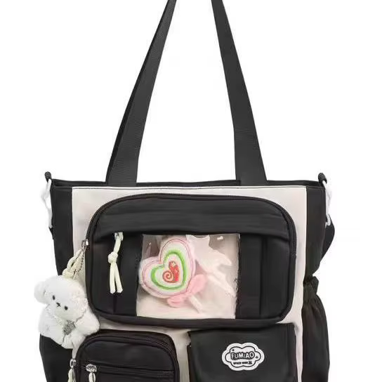 Nouveau doux et mignon fille Ulzzang dessin animé Ita sac Style Preppy grande capacité sac fourre-to