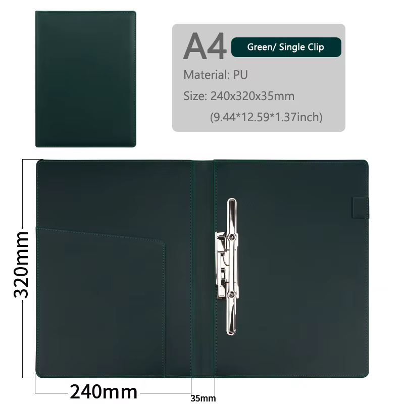 Porte-documents en cuir pour femmes d'affaires, porte-papier, portefeuille exécutif, bureau de press