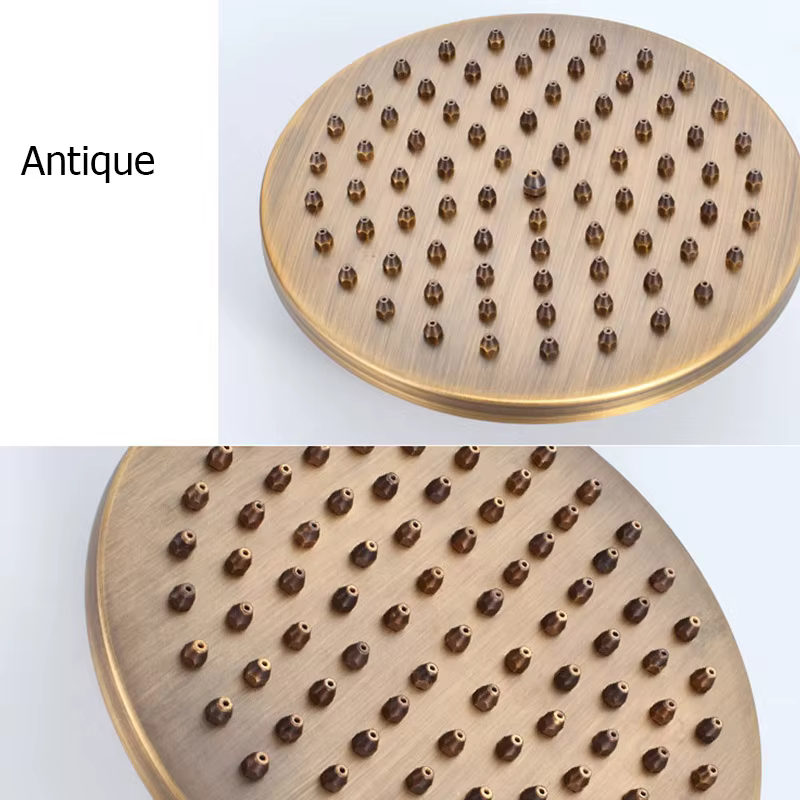 Pommeau de douche à effet de pluie doré en acier inoxydable, robinet de douche, salle de bains, remp
