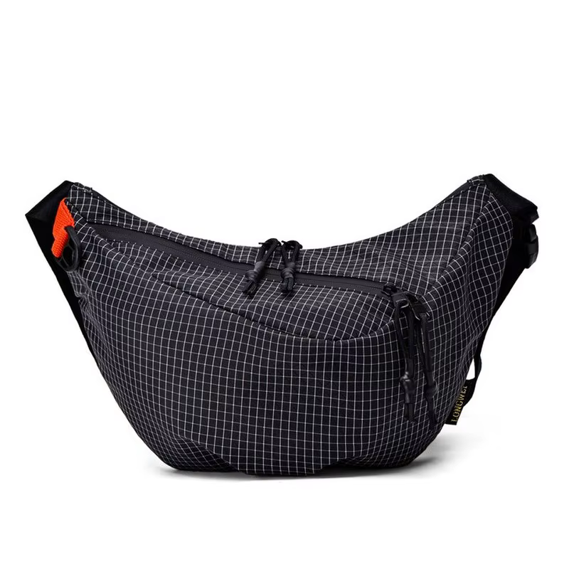 Sac banane bandoulière à motif quadrillé, sac de taille décontracté pour hommes et femmes, idéal pou
