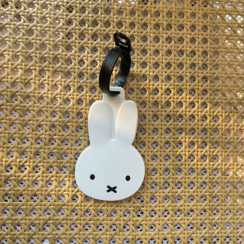 Étiquette de bagage Kawaii pour carte d'identité, accessoires de voyage, étiquette portable en PVC p