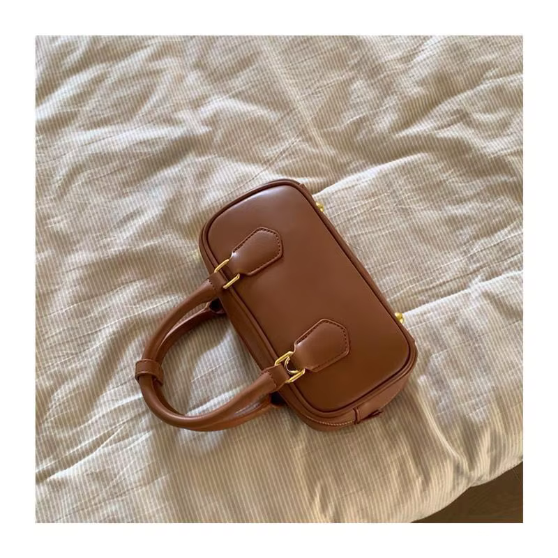 Sac bowling mini tendance Sac à main bandoulière pour femme Design rétro élégant Sensation haut de g