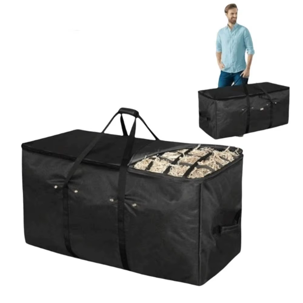 Sac d'alimentation pour chevaux en tissu Oxford durable, sac de stockage de foin pliable robuste, sa