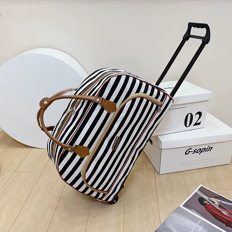 Valise de voyage de grande capacité pour femmes, sacs à roulettes, Oxford, bagages roulants étanche,