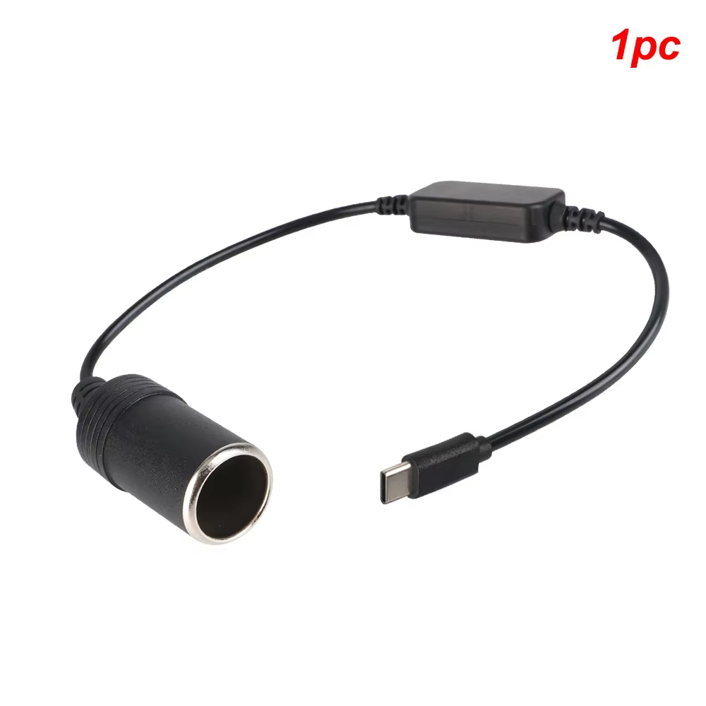 Extension de câble convertisseur 5V à 12V, chargeurs USB Type C vers prise allume-cigare, adaptateur