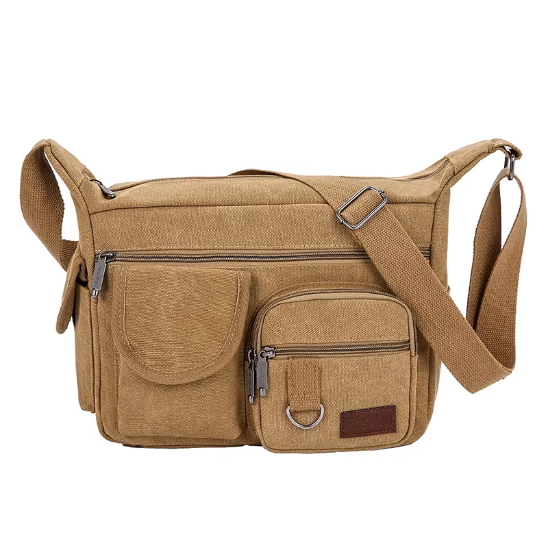 Sac à bandoulière en toile pour homme, sac fourre-tout décontracté, sac de voyage, sac messager de l