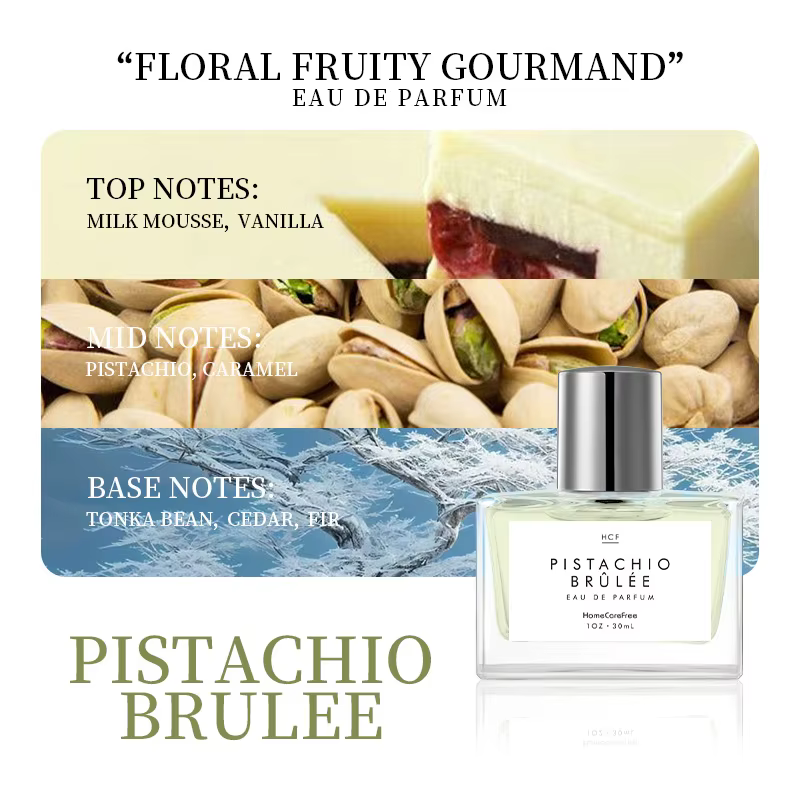 Parfum Gourmand Parisian Chic, parfum unisexe caramel pistache et lait de coco, Eau De Toilette crém