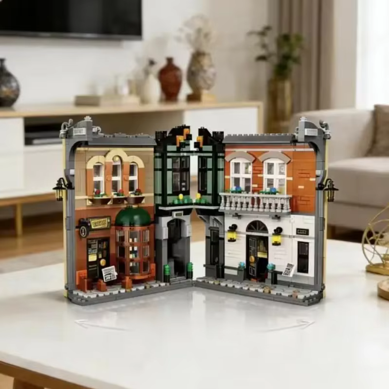 En stock 1359 pièces – Kit de construction Book Nook – Blocs de construction pour la maison – Décora