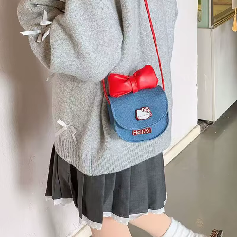 Sac bandoulière diagonale Kawaii Hello Kitty pour femme, mini sac, sac de rangement, cadeau d'annive