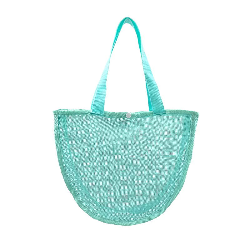 Sac en maille personnalisé pour coquillages, sac de plage, sac de rangement en maille pour coquillag