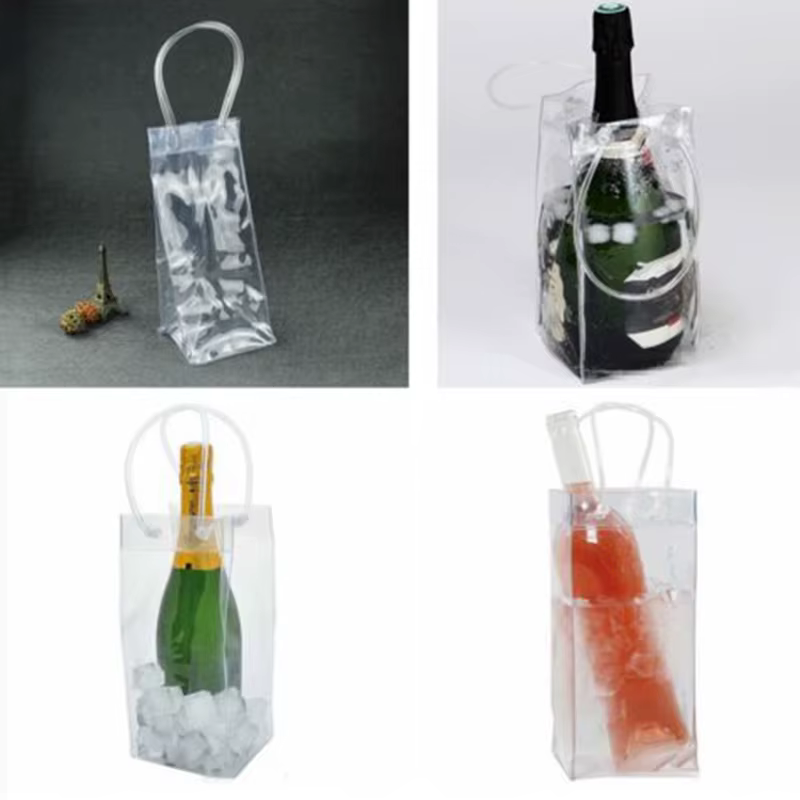 Sac isotherme pliable en PVC pour vin, bière, champagne, bouteilles et boissons, avec accessoires de