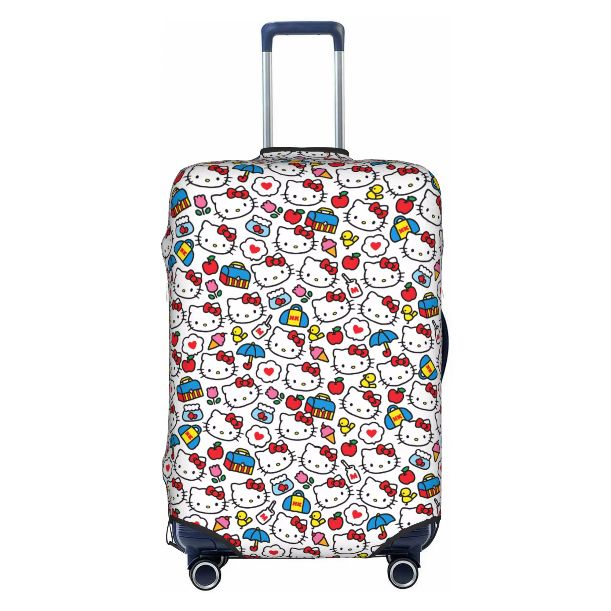 Housse de protection de valise personnalisée, mignonne, anime, Hello Kitty, pomme rouge, canard jaun
