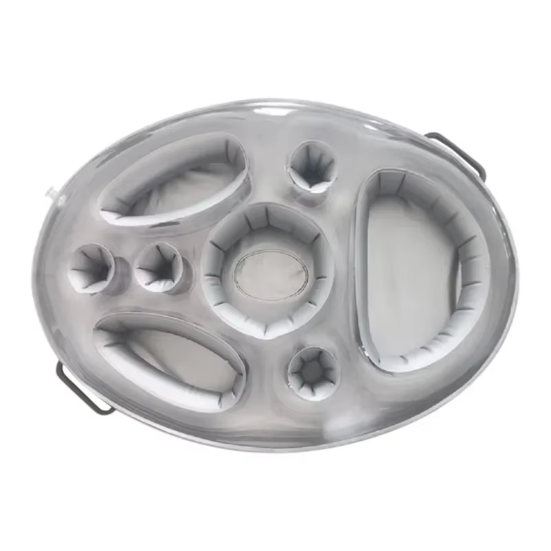 Porte-gobelets gonflable en PVC écologique, plateau flottant multi-trous pour boissons, idéal pour p