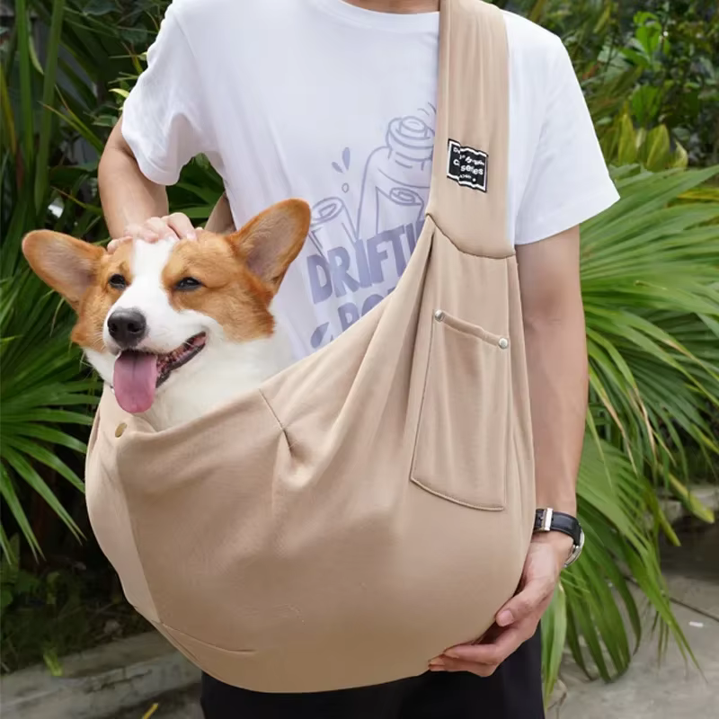 Sac à bandoulière confortable pour chien, sac à bandoulière pour animaux de compagnie, voyage en ple