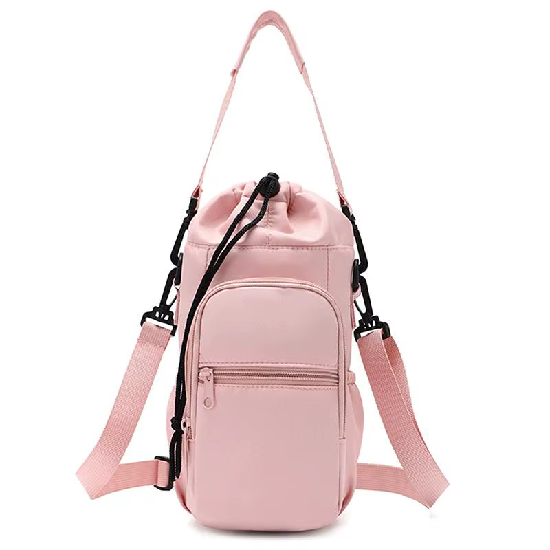 Sac pour bouteille d'eau avec sangle réglable, tasses thermiques, housse de protection isolée, poche