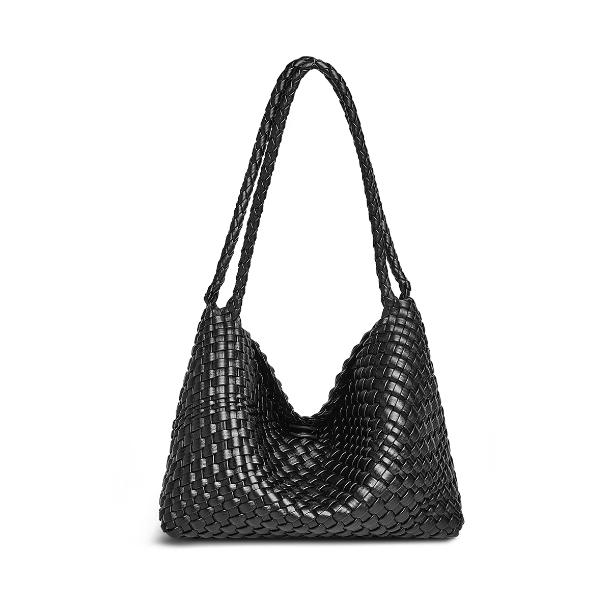 Sac fourre-tout tissé FOXER pour femme, grand sac à main en cuir souple, sac à bandoulière, sac de t