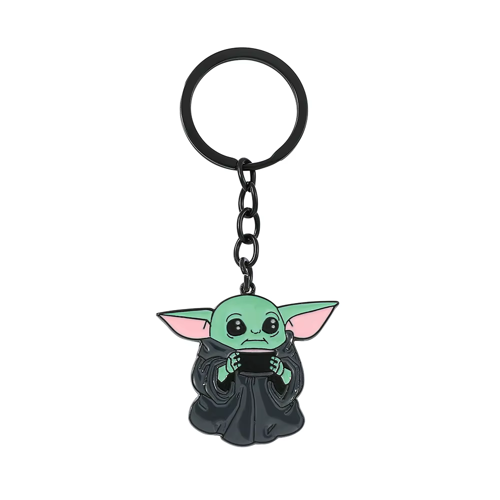 Porte-clés Yoda Star Wars mignon - Breloque de sac, pendentif pour clés de voiture, accessoires d'an