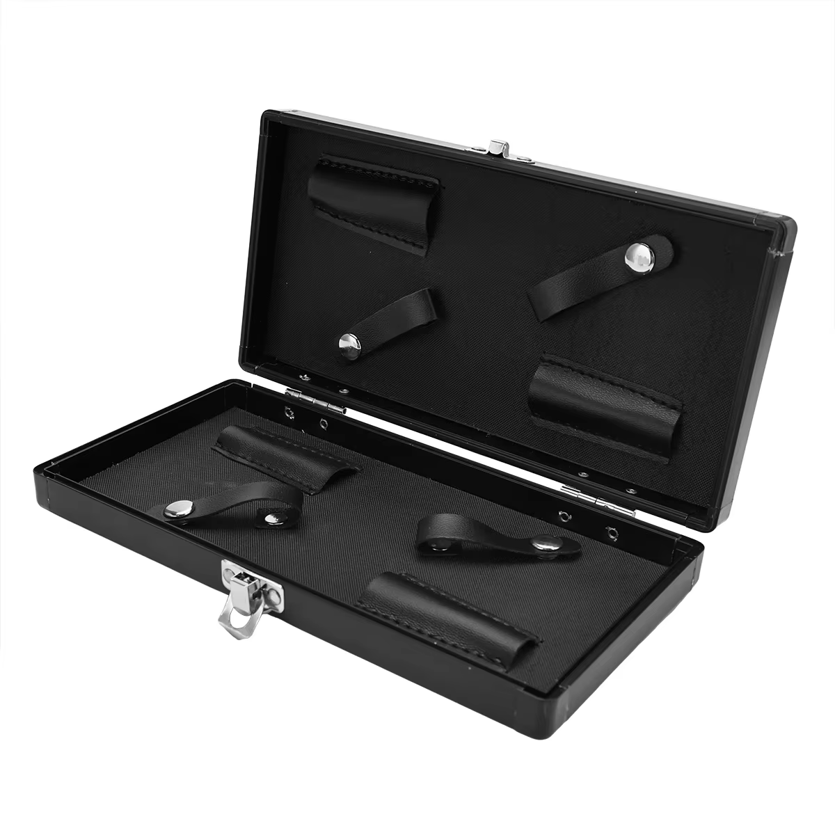 Boîte à outils en cuir dur pour salon de coiffure, étui de rangement antichoc pour ciseaux à cheveux