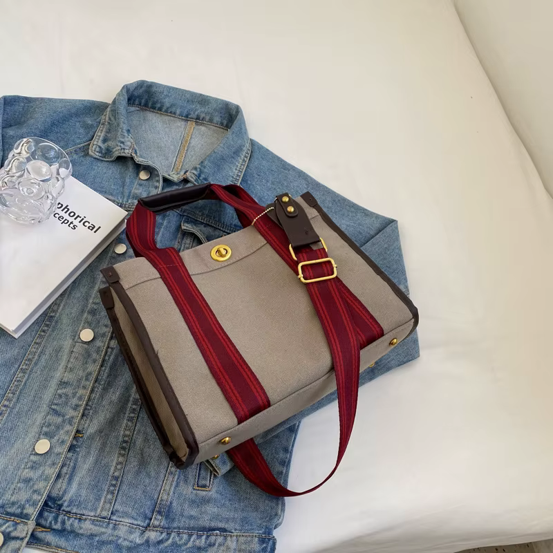 Sac fourre-tout en toile de grande capacité pour femmes, sac de banlieue, sac à main de voyage, sac 