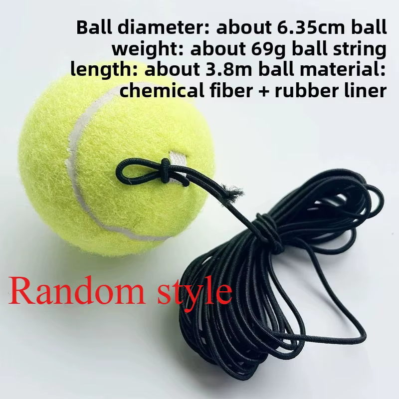 1 ensemble d'accessoires d'entraînement de tennis avec balle rebondissante et cordes d'entraînement,