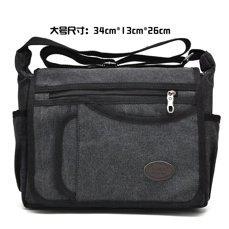 Tilorraine-Sac messager en toile pour hommes, sac à bandoulière multi-poches, sac à bandoulière, sac