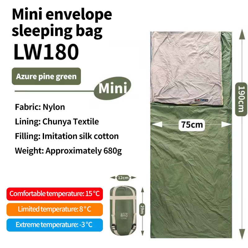 Sac de couchage compact ultraléger pour le camping en plein air, pour adultes, lavable, isolation en