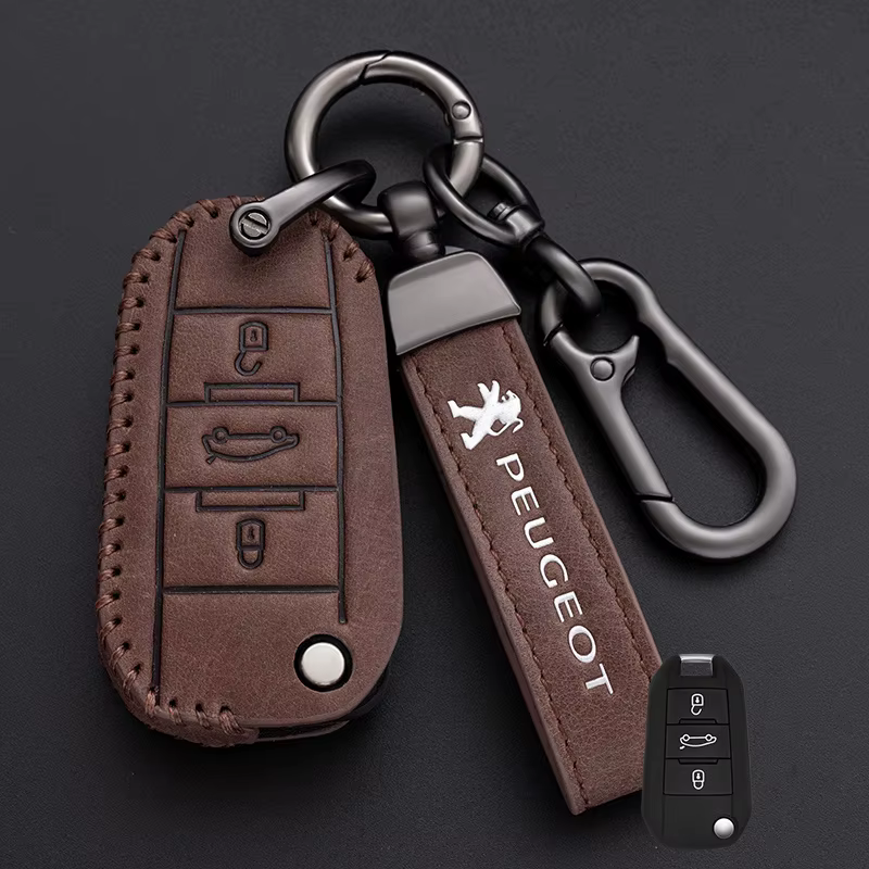 Étui en cuir pour clé télécommande intelligente de voiture, coque de protection, accessoires automob