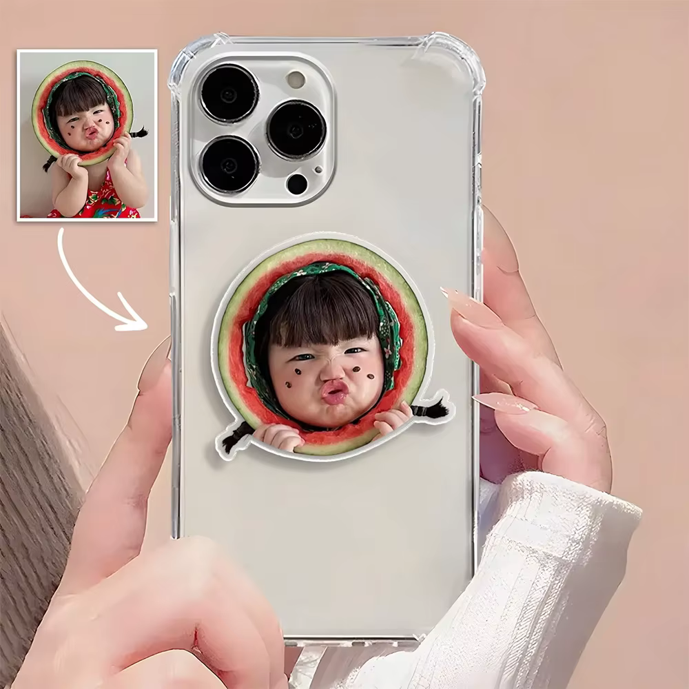 Support de téléphone en acrylique personnalisé avec motif personnalisé, support de poignée de téléph