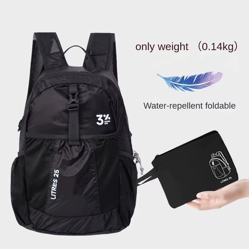 Sac à dos de voyage en plein air sac à dos de sport pour hommes Ultra-léger Portable voyage peau ran