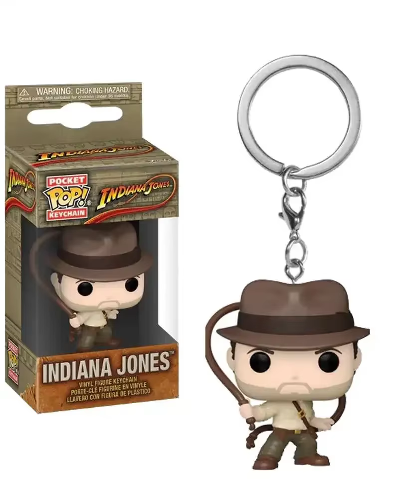 Funko Pop porte-clés de poche figurine en vinyle porte-clés figurine d'action Indiana Jones modèle j