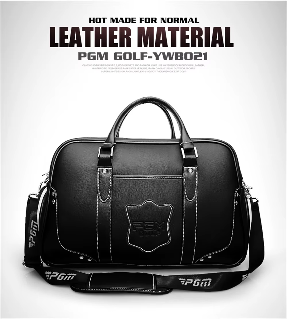PGM-Sac à chaussures en cuir multifonctionnel pour homme, grande capacité, sac à vêtements de golf, 