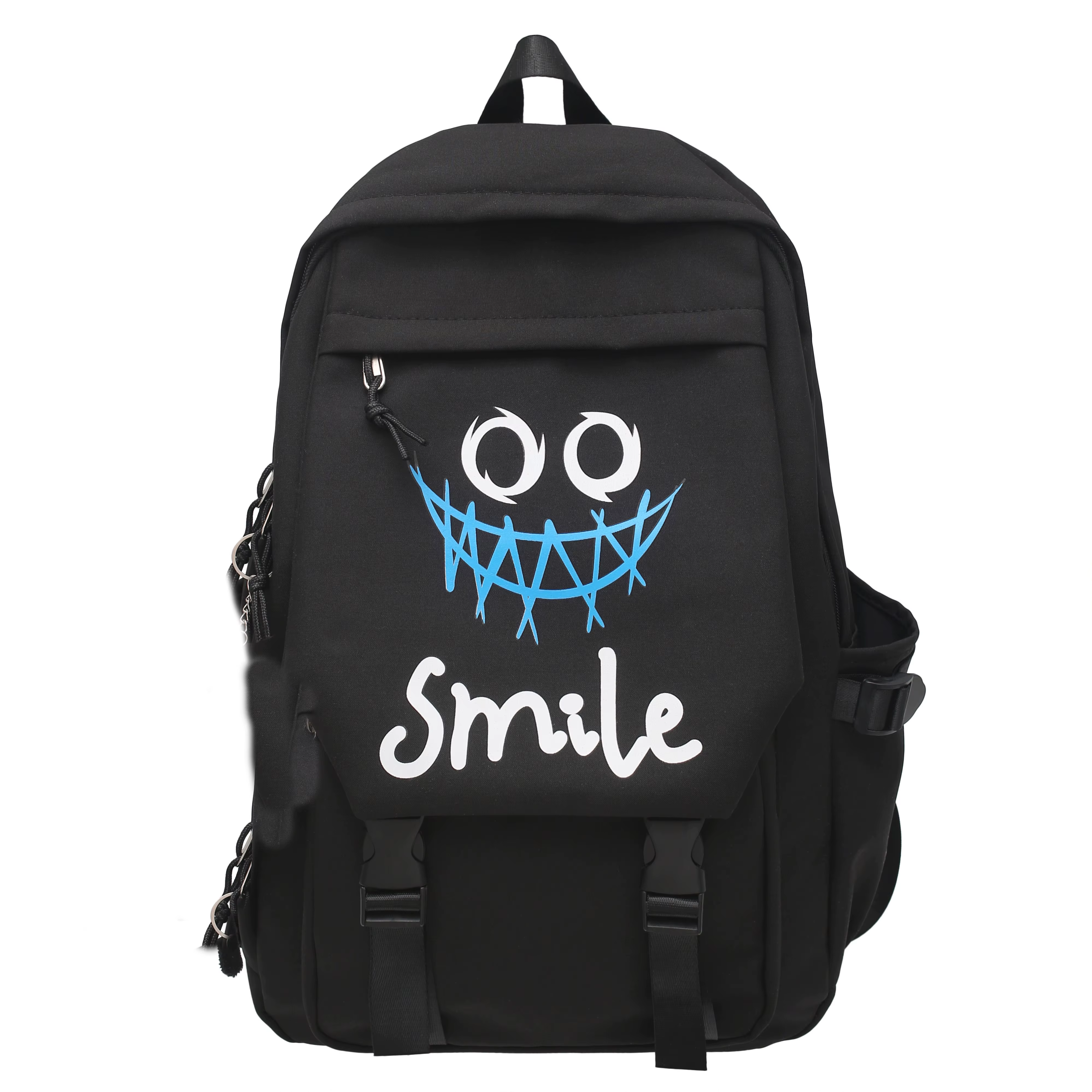 Sac à dos de poche avant, sac à livres en Nylon de couleur unie de Style Preppy, sac d'école Kawaii 