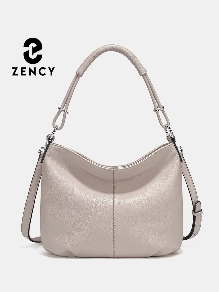 Zency sac à bandoulière en cuir de vachette souple pour femme sac à main en cuir de mode sac à bando