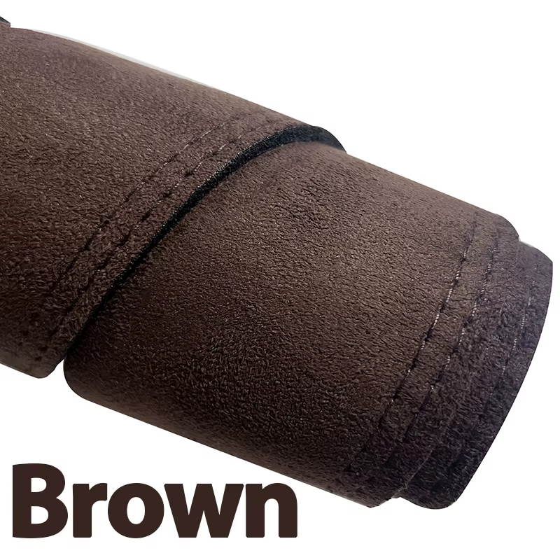 Tapis de tableau de bord de voiture en cuir noir/marron, couverture de tableau de bord en daim et cu