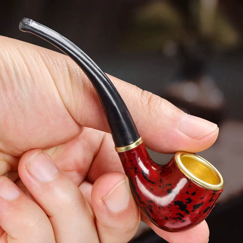 Accessoires détachables pour tuyaux de fumée et tabac, imprimé léopard en bois et résine, portables 
