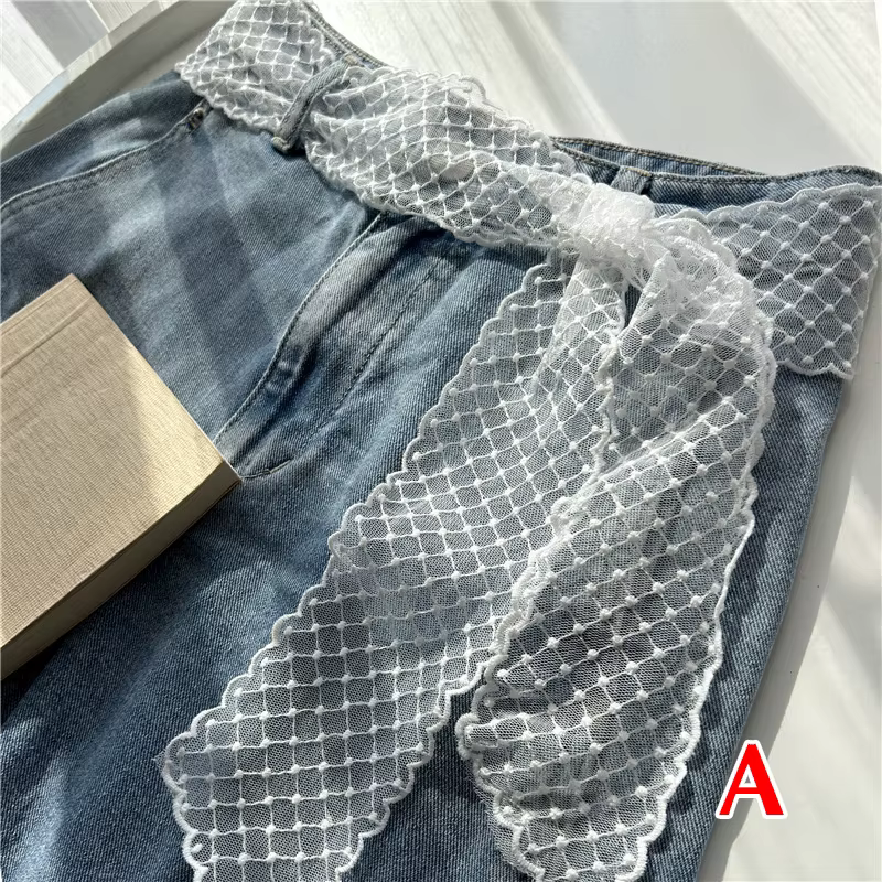 Ceinture en dentelle douce pour femmes, nœud papillon élastique, style bohème, chaîne de pull, joint