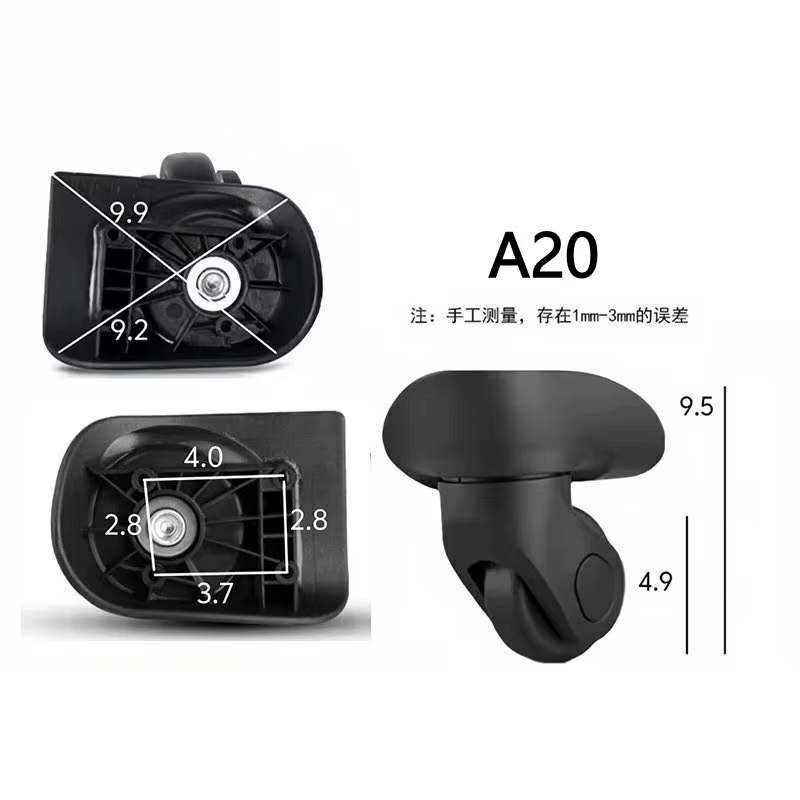 Accessoires de roulettes de bagages résistantes à l'usure, roulettes universelles pour valises de vo