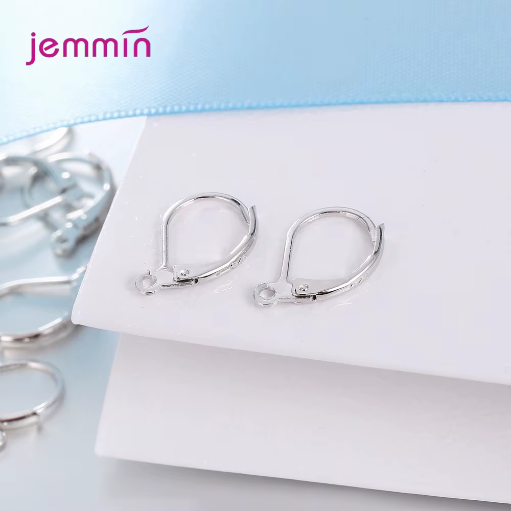 Boucles d'oreilles en argent Sterling 925, 12 paires, crochets de boucles d'oreilles, paramètres de 