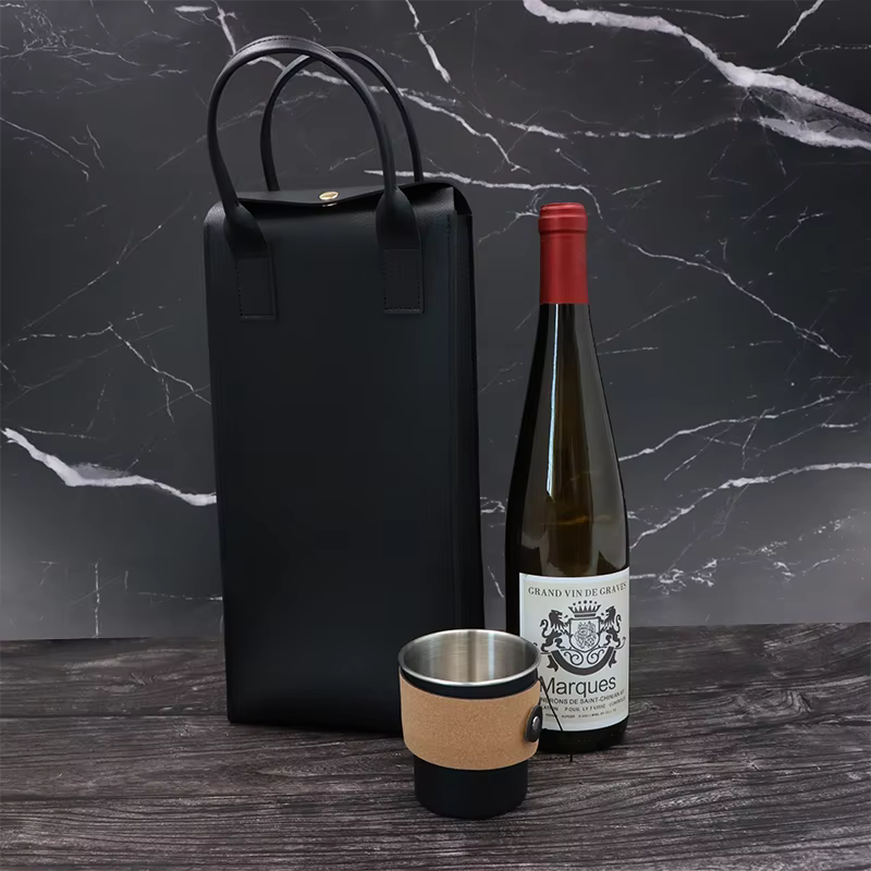 Peut contenir 2 bouteilles de vin, étui de rangement et de protection portable pour vin, sac à vin h