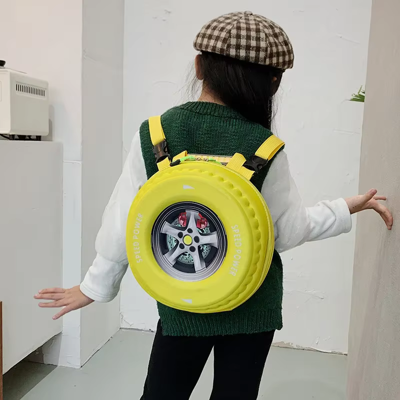 Cartable pour enfants mode pneu en forme de garçons filles sac à dos 3D dessin animé maternelle sac 