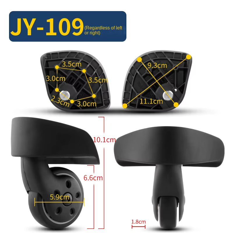 Convient pour Samsonite JY-109 valise roue remplacement chariot cas universel roue accessoires répar